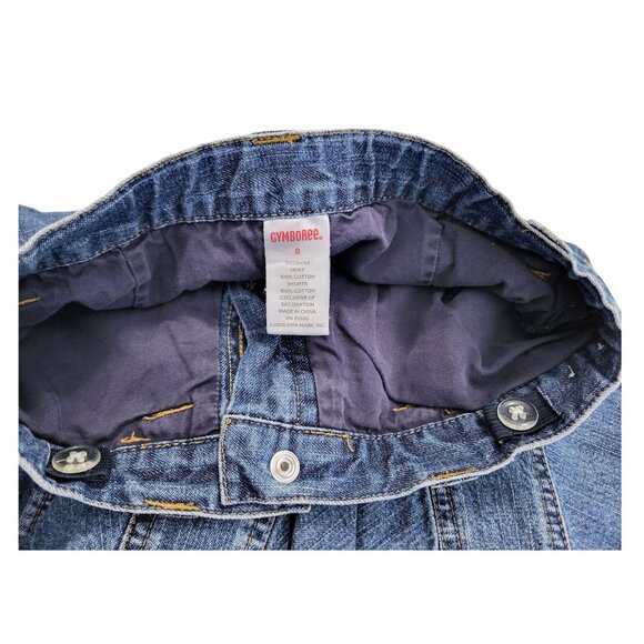 GYMBOREE Blue Adjustable Waist 100% Cotton Denim Jean Skort - Girls 8 - Picture 5 of 6